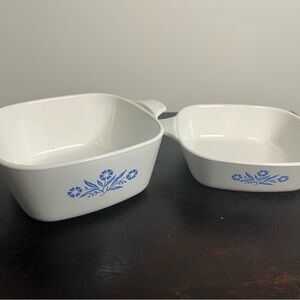 Corningware “Blue Cornflower” Ceramic Single-Serve Casseroles